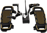 Drag Specialties Floorboard Kit Designed by Gilles for 2017-2025 Harley-Davidson Black Gold Aluminium #CU-B002-BDG