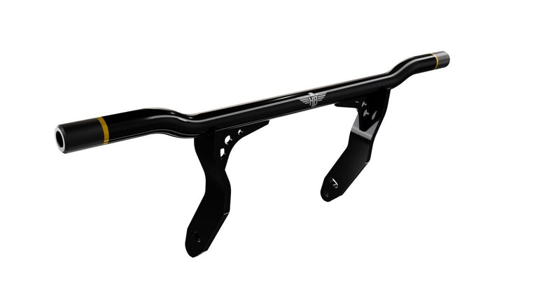 Heinz Bikes Motorcycle Crash Bar for 1982-2017 Harley-Davidson Gloss Black Bolt-On Frame Mount Aluminium #HB-PCB-FX-G