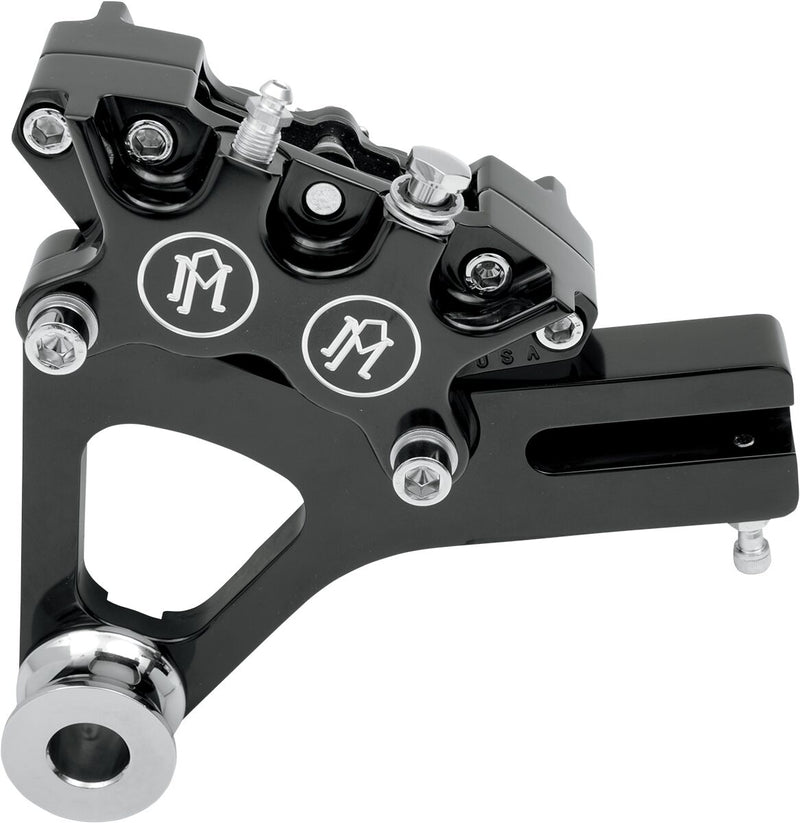 Performance Machine Caliper Kit - Contrast Cut™, Billet Aluminum - Black / Matte for Harley-Davidson Dyna 2008-2017