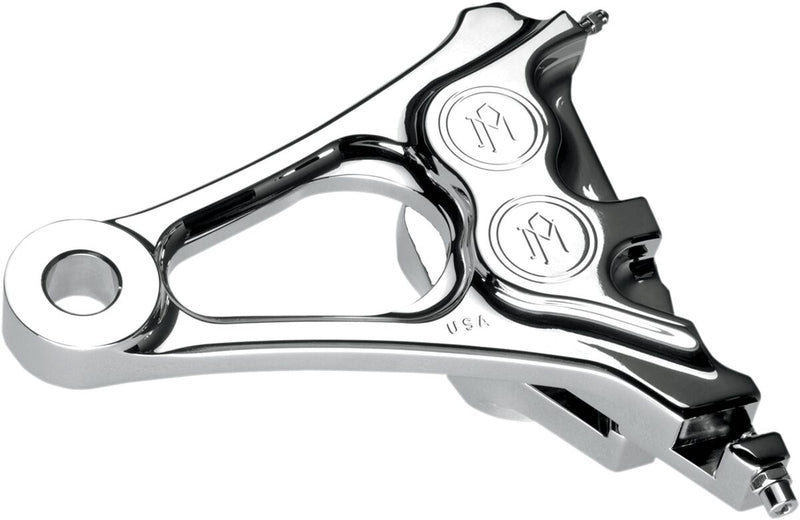 Performance Machine Four-piston Differential-bore Caliper - Each, Aluminum - Chrome for Harley-Davidson Softail 2008-2017