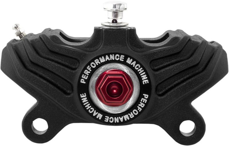 Performance Machine Vintage Rear Caliper - Each, Aluminum - Black / Matte for Harley-Davidson Softail & Sportster 1987-1999