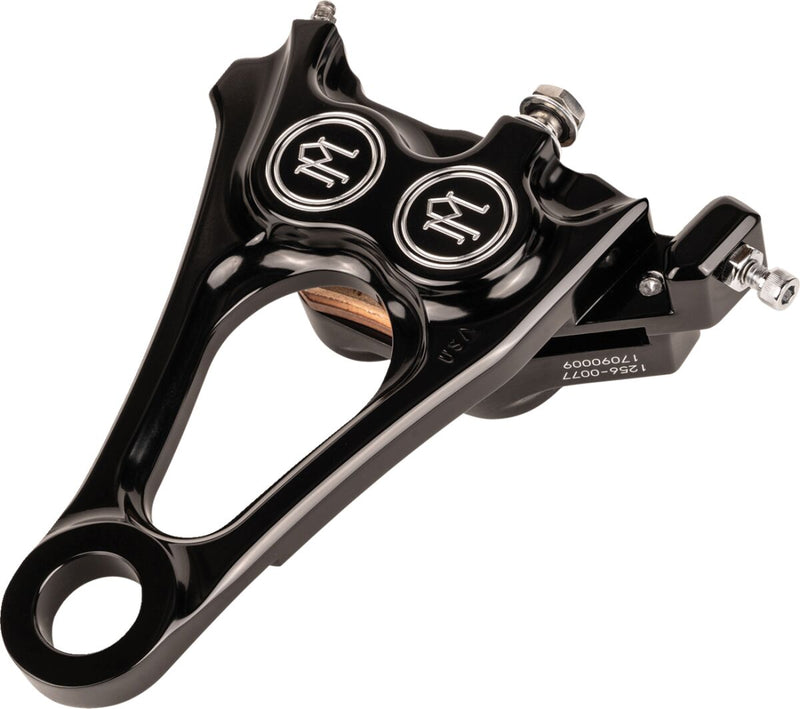 Performance Machine 4-piston Differential-bore Rear Caliper - Each - Contrast Cut™ for Harley-Davidson Softail, Dyna & FXR 2018-2024