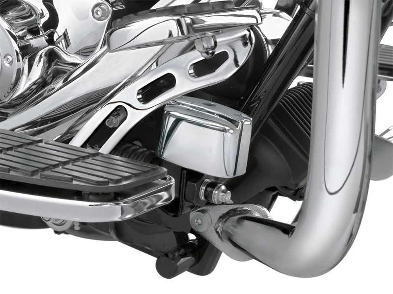 Kuryakyn Rear Master Cylinder Covers In Chrome For Harley-Davidson Touring, Trike & Softail Motorcycles #KUR9128