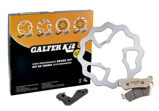 Galfer Oversize Brake Kit Front Black Polished Aluminium Stainless Steel