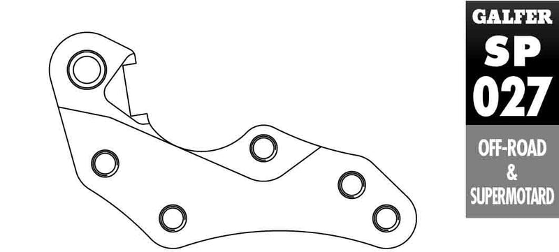 Galfer Brake Caliper Relocation Bracket for 2018-2020 GAS GAS Black Oversize Front Billet Aluminium Each