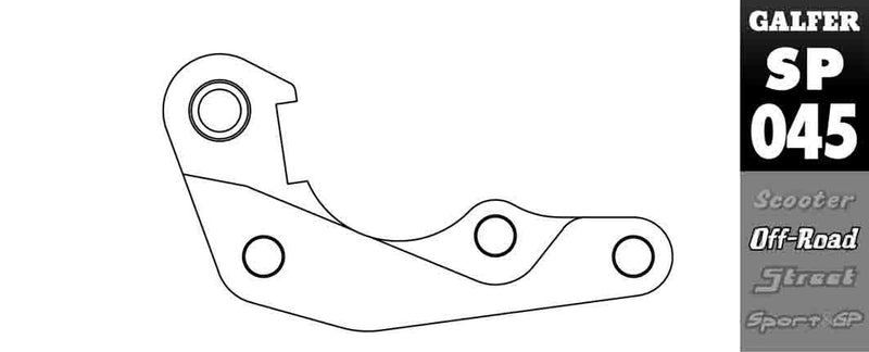 Galfer Brake Caliper Relocation Bracket for 2002-2007, 2019-2027 HONDA Black Oversize Front Billet Aluminium Each