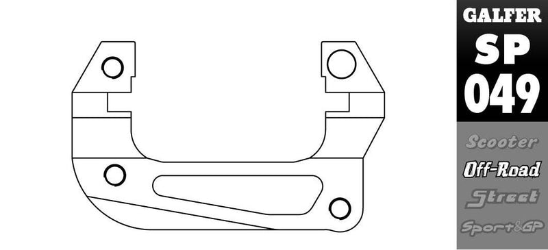 Galfer Brake Caliper Relocation Bracket Black Oversize Front Billet Aluminium #SP049