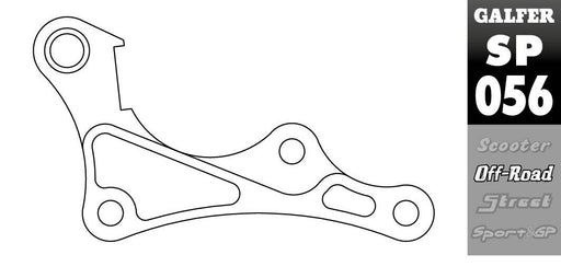 Galfer Brake Caliper Relocation Bracket Black Oversize Front Billet Aluminium