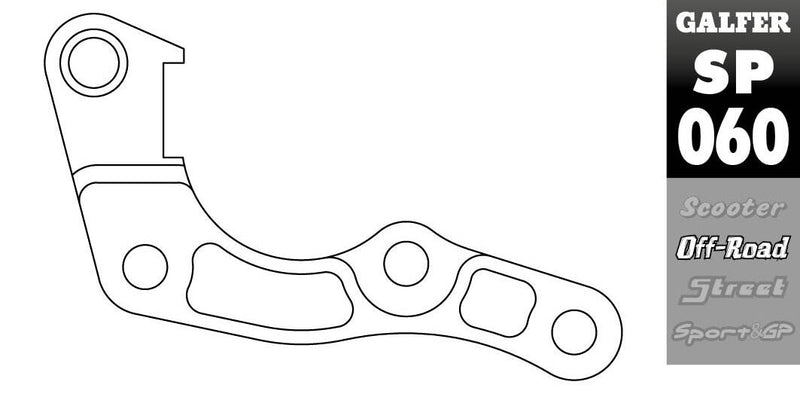 Galfer Brake Caliper Relocation Bracket for 2019-2024 HONDA CRF Black Oversize Front Billet Aluminium Each