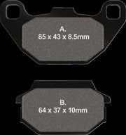 EBC Brake Pads Multi-Purpose Off-Road Rear Organic Base Organic Keviar® Set of 2