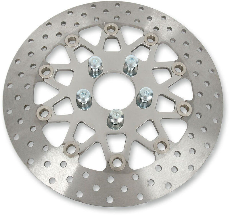 EBC Custom Stainless Steel Rear Brake Rotor for 2000-2017 Harley-Davidson Silver Narrow Band Two Piece (Floating) #RSD016