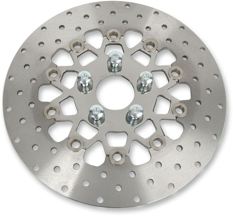EBC Custom Stainless Steel Rear Brake Rotor for 1987-1999 Harley-Davidson Silver Wide Band Two Piece (Floating)