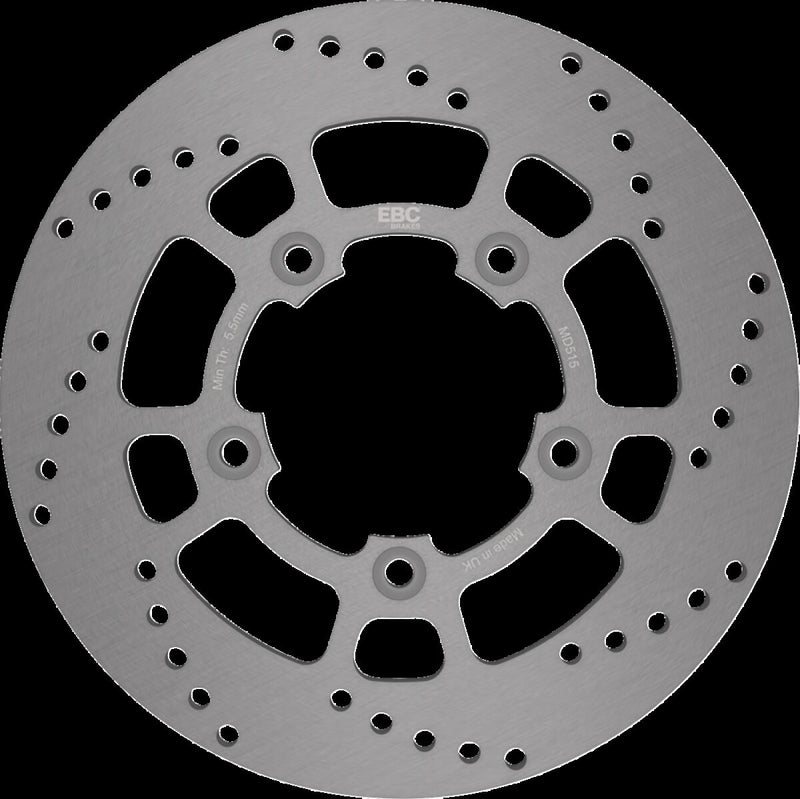 EBC Brake Rotor for Harley-Davidson for 2002-2005 Harley-Davidson Unfinished Standard Rear One Piece (Fixed) Stainless Steel #MD515