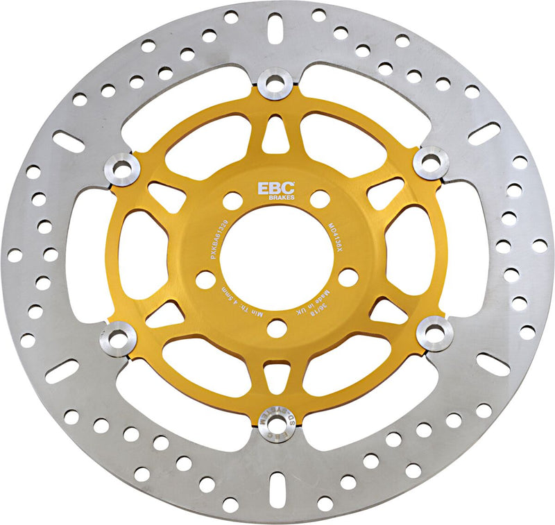EBC MD Series Pro-Lite Contour X Brake Rotor for 1998-2002 KAWASAKI Polished Yellow Front Two Piece (Floating) Steel #MD4136X