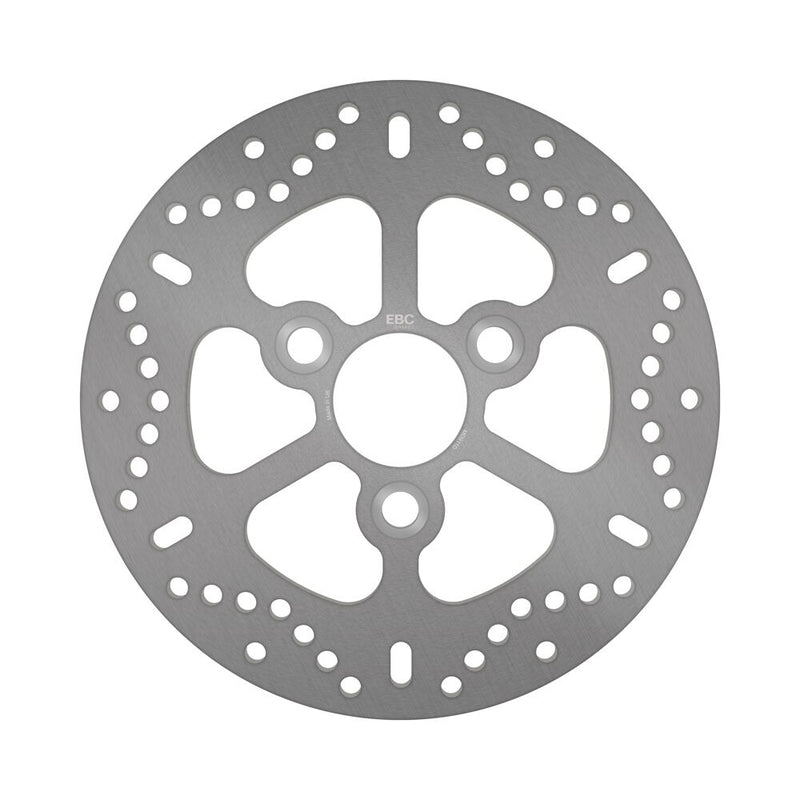 EBC Round D-Series Scooter Brake Rotor for 1995-1999, 2001-2003 SUZUKI Scooter Series Silver Stainless Steel Front One Piece (Fixed) #MD911D