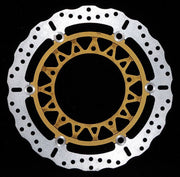 EBC Contour X Series Brake Rotor for 2007-2014 YAMAHA YZF-R1 1000 XC Series Gold Silver Front Two Piece (Floating) Aluminium Alloy Stainless Steel... #MD2102XC