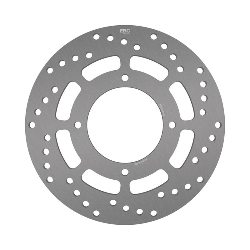 EBC Round D-Series Scooter Brake Rotor for 2003-2016 YAMAHA Scooter Series Silver Stainless Steel Rear One Piece (Fixed) Zinc #MD9104D
