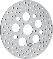 Drag Specialties Polished Stainless Steel Drilled Brake Rotor Fits Harley-Davidson Touring Models 2003-2013