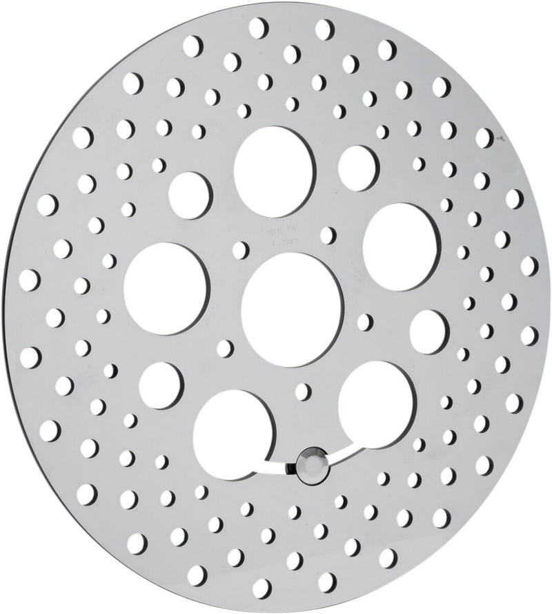 Drag Specialties Polished Stainless Steel Drilled Brake Rotor Fits Harley-Davidson Touring Models 2003-2013