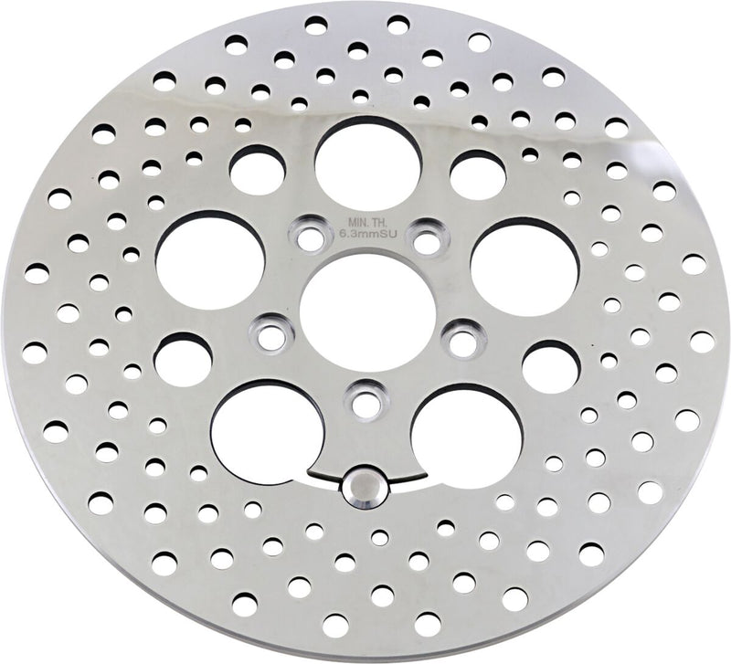 Drag Specialties Polished Stainless Steel Drilled Brake Rotor Fits Harley-Davidson Touring Models 2003-2013