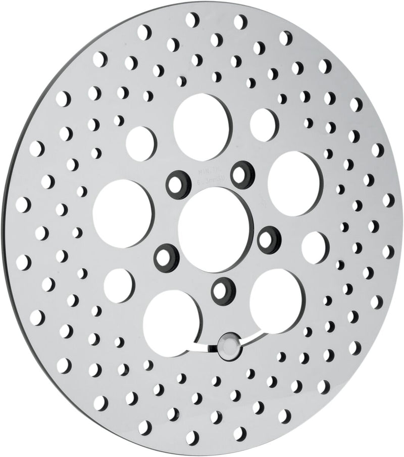 Drag Specialties Polished Stainless Steel Drilled Brake Rotor Fits Harley-Davidson Touring Models 2003-2013