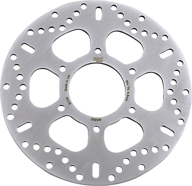 EBC Brake Rotor for Harley-Davidson for 2002-2010 BUELL Unfinished Standard Rear One Piece (Fixed) Stainless Steel #MD522