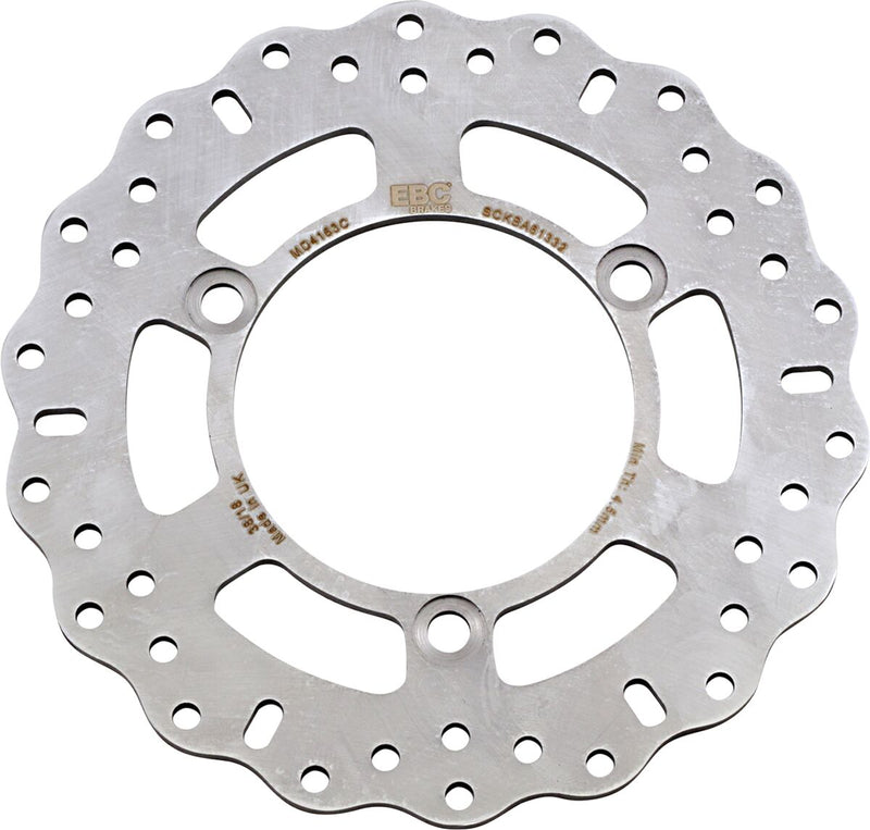 EBC MD Series Pro-Lite Contour Brake Rotor for 2008-2016, 2019-2020 KAWASAKI Pro-Lite Series Polished Rear One Piece (Fixed) Billet Steel #MD4163C
