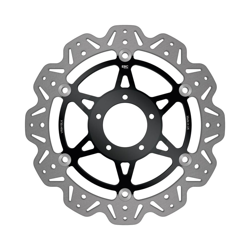 EBC VR Series Vee-Rotor™ for 2009-2025 DUCATI Vee Series Brake Rotor Black Stainless Steel Front Two Piece (Floating) #VR841BLK