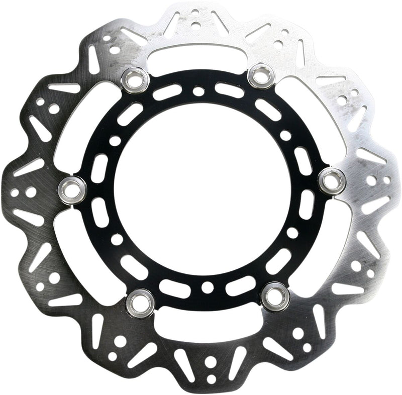 EBC VR Series Vee-Rotor™ for 2003-2015 YAMAHA Floating Wave® Brake Rotor Black Stainless Steel Full-Floating Front Front Left Two Piece (Floating)... #VR2082BLK