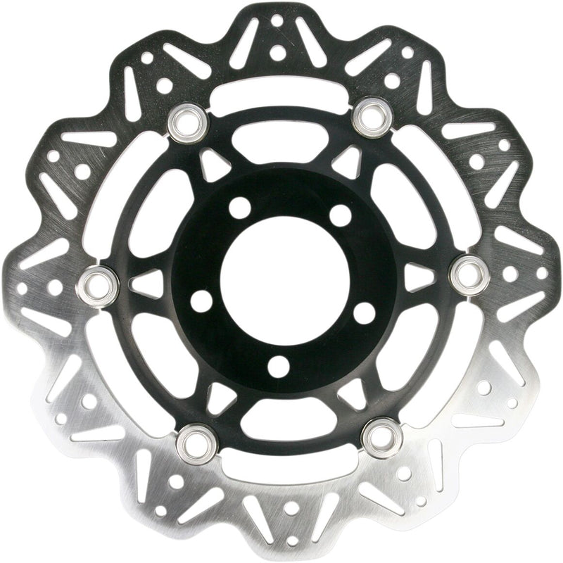 EBC VR Series Vee-Rotor™ for 2003-2005 SUZUKI GSX-R Vee Series Brake Rotor Black Stainless Steel Front Two Piece (Floating) #VR3104BLK