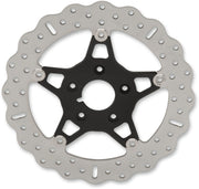 EBC FSD Series Stainless Steel Front Brake Rotor for Big Twins for 1987-1999 Harley-Davidson Black Polished Narrow Band