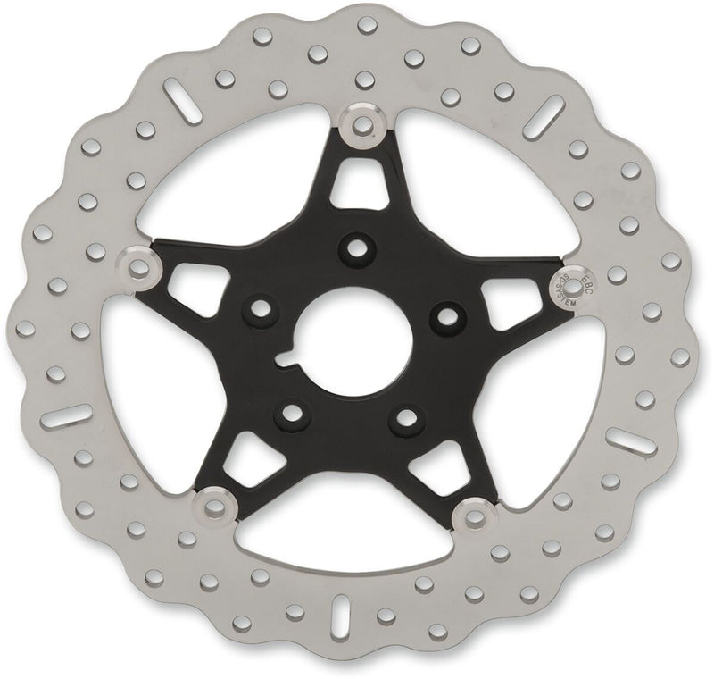 EBC FSD Series Stainless Steel Front Brake Rotor for Big Twins for 1987-1999 Harley-Davidson Black Polished Narrow Band #FSD005CBLK