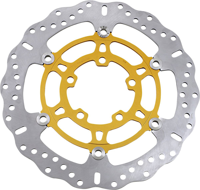 EBC Pro-Lite XC Contour Brake Rotor for 2011-2020 TRIUMPH TIGER XC Series Gold Silver Front Two Piece (Floating) Stainless Steel #MD842XC