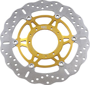 EBC Pro-Lite XC Contour Brake Rotor for 2008-2019, 2021, 2023-2026 HONDA CBR 1000 RR XC Series Gold Silver Front Two Piece (Floating) Stainless Ste... #MD1171XC