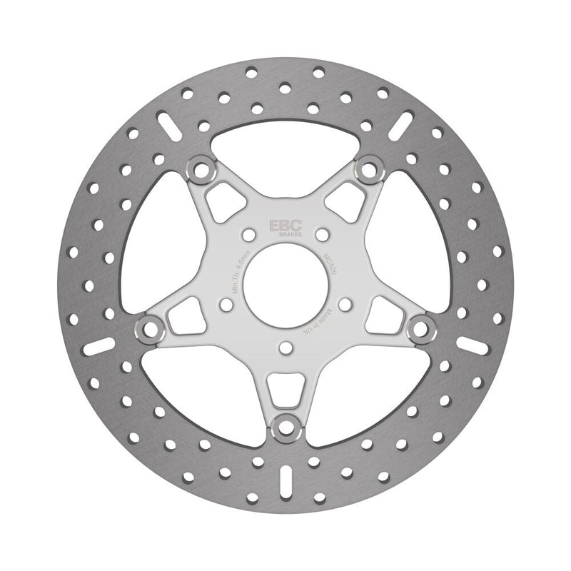 EBC Round Pro-Lite Brake Rotor for 2008-2019 Harley-Davidson Black Silver Front Front Left Two Piece (Floating) Aluminium Alloy Stainless Steel #MD520