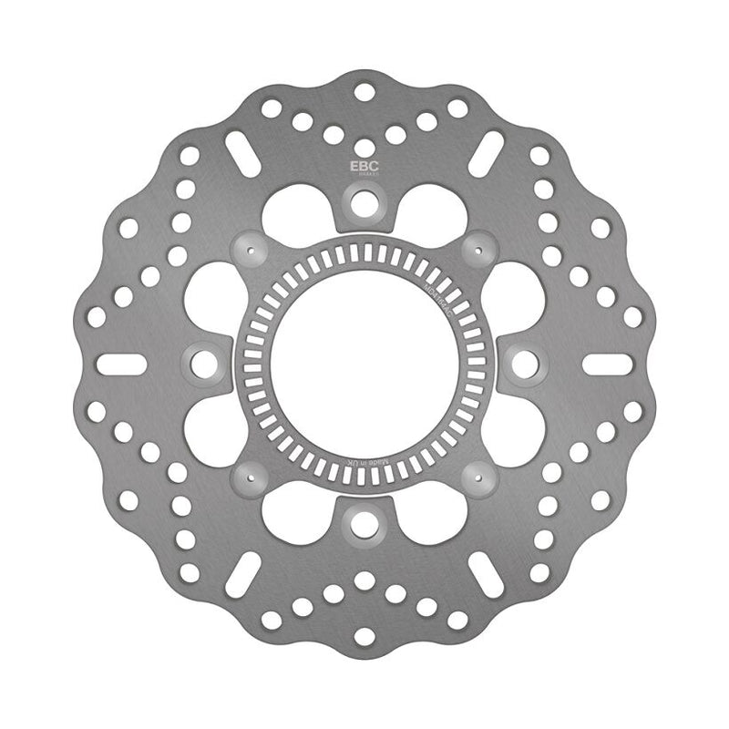 EBC Contour Fixed Brake Rotor for 2005-2026 KAWASAKI Wave® Silver Stainless Steel Solid-Mount Rear One Piece (Fixed) #MD4164AC