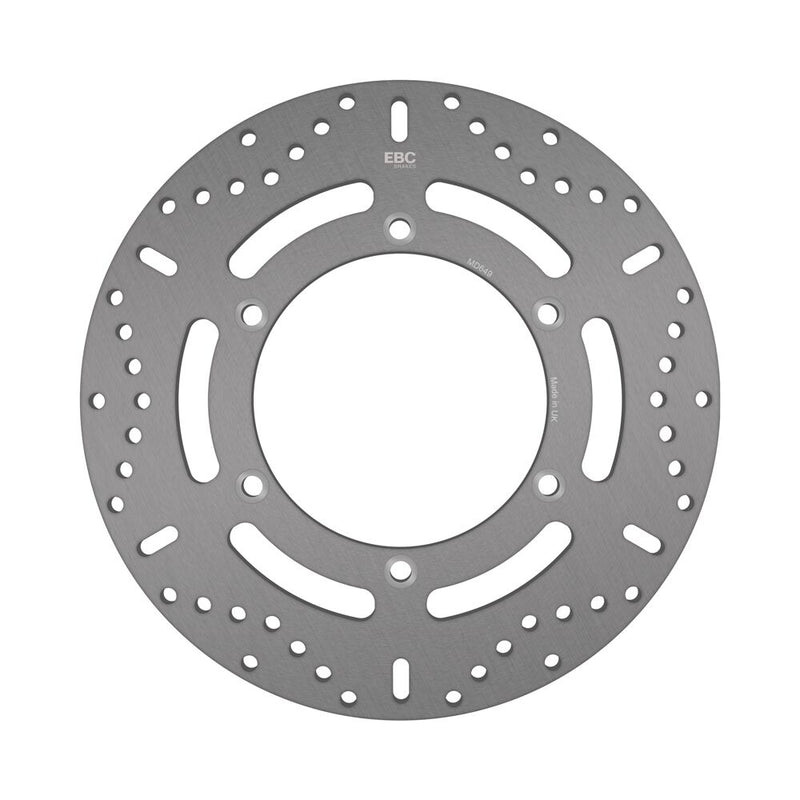 EBC Round HPSR solid brake rotor for 1998-2009 TRIUMPH HPSR Series Silver Stainless Steel Solid-Mount Front One Piece (Fixed) #MD649