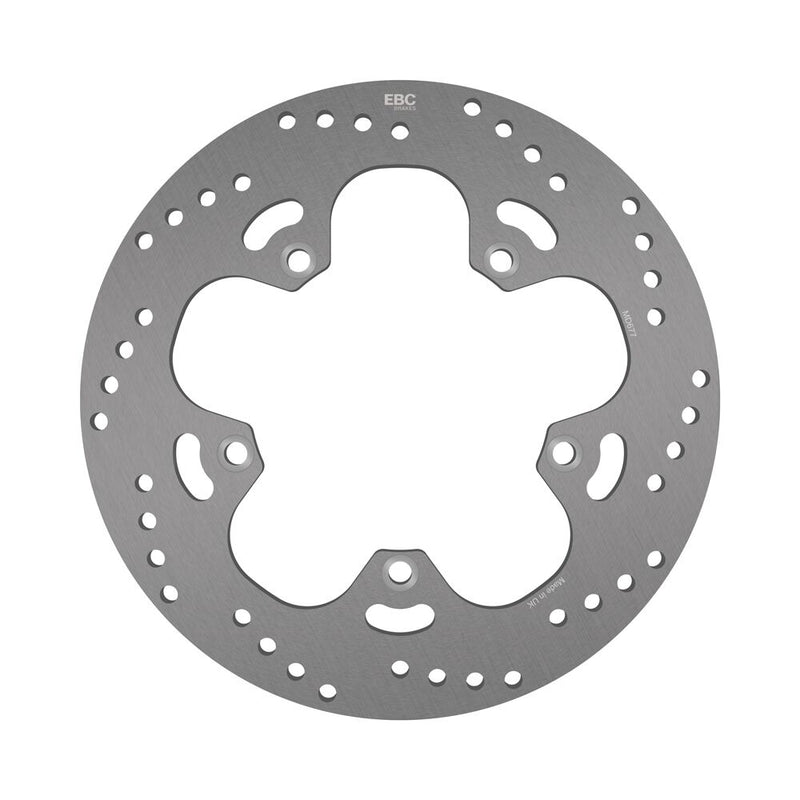 EBC Round HPSR solid brake rotor for 2004-2006 TRIUMPH TIGER 955 I HPSR Series Silver Stainless Steel Solid-Mount Rear One Piece (Fixed) #MD677