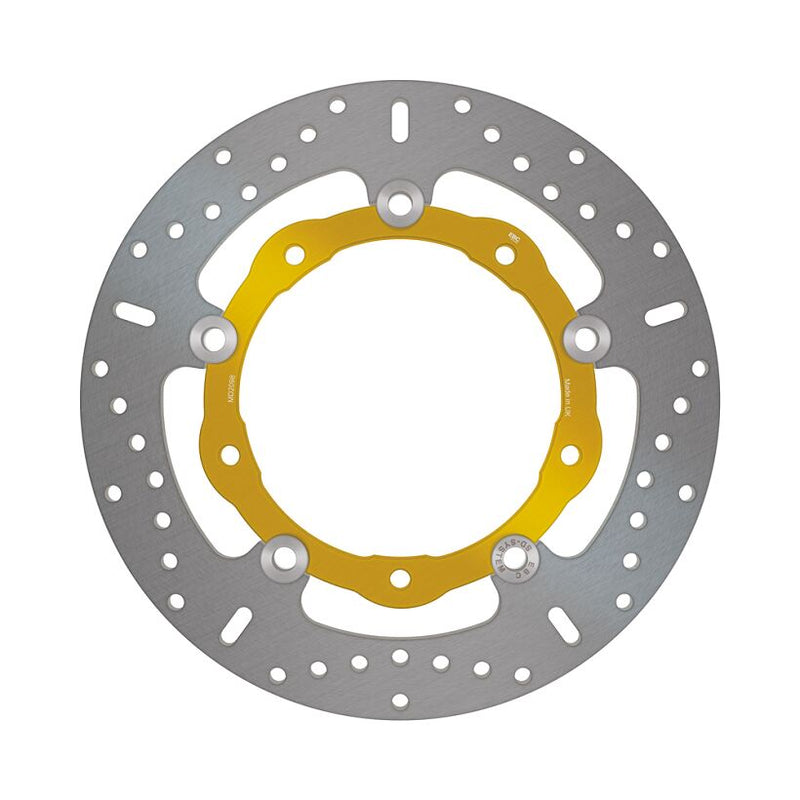 EBC Round Pro-Lite Brake Rotor for 2004-2007, 2012-2026 YAMAHA Pro-Lite Series Black Silver Full-Floating Front Two Piece (Floating) Billet Steel S... #MD2098