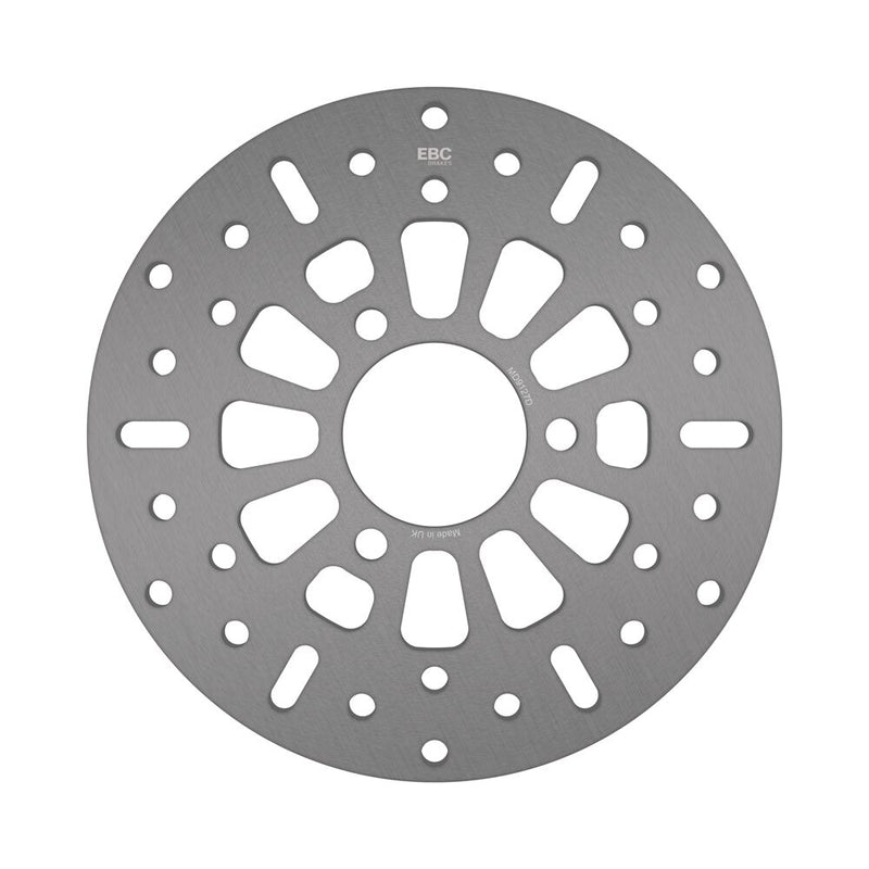 EBC Round D-Series Scooter Brake Rotor for 2008-2013 YAMAHA XC 125 E Scooter Series Silver Stainless Steel Solid-Mount Front One Piece (Fixed) #MD9127D