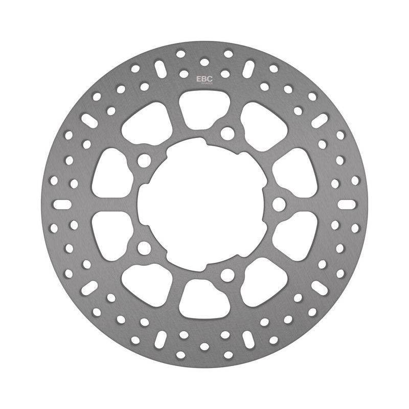 EBC Round D-Series Scooter Brake Rotor Scooter Series Silver Stainless Steel Solid-Mount Rear One Piece (Fixed) #MD9129D