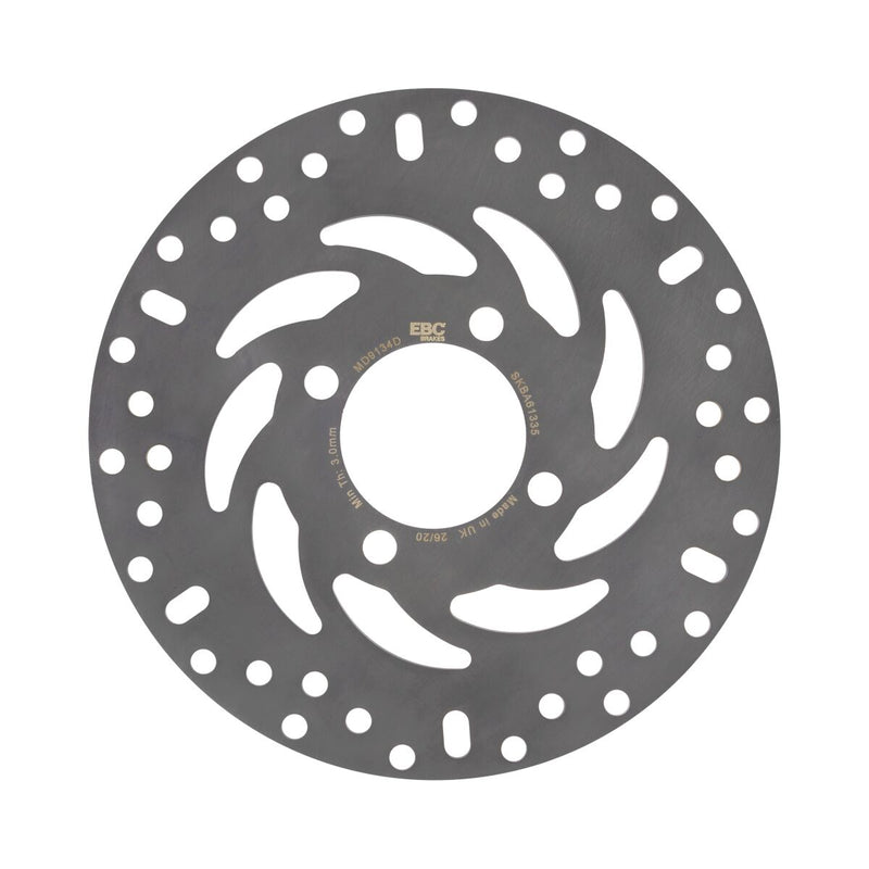EBC Round D-Series Scooter Brake Rotor for 2010-2022 HONDA Scooter Series Silver Stainless Steel Solid-Mount Front One Piece (Fixed) #MD9134D