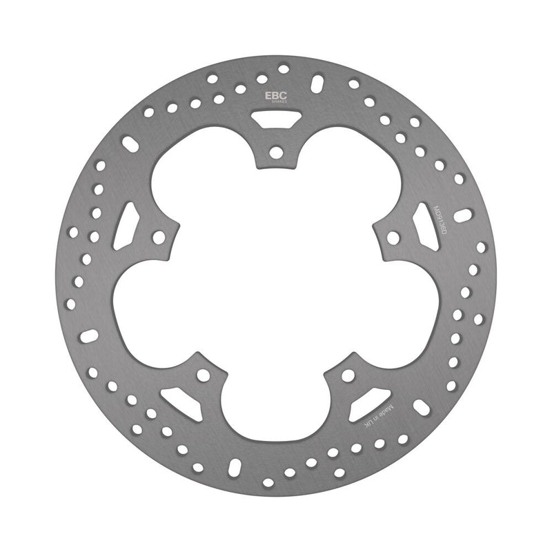 EBC Round D-Series Scooter Brake Rotor for 2005-2013 YAMAHA YP 400 Scooter Series Silver Stainless Steel Solid-Mount Front One Piece (Fixed) #MD9136D