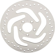 Drag Specialties Polished Stainless Steel Drilled Brake Rotor Fits Harley-Davidson Dyna, Softail, Sportster Models 2014-2024