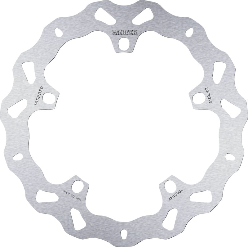 Galfer Brake Rotors Brake Rotor Kit Silver Front One Piece (Fixed) 420 High-Carbon Stainless Steel #DF707W