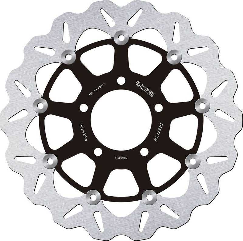 Galfer Brake Rotors for 2000-2006 TRIUMPH Wave® Black Silver Full-Floating Front Two Piece (Floating) Aluminium Stainless Steel #DF877CW