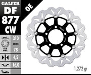 Galfer Brake Rotors for 2000-2006 TRIUMPH Wave® Black Silver Full-Floating Front Two Piece (Floating) Aluminium Stainless Steel #DF877CW