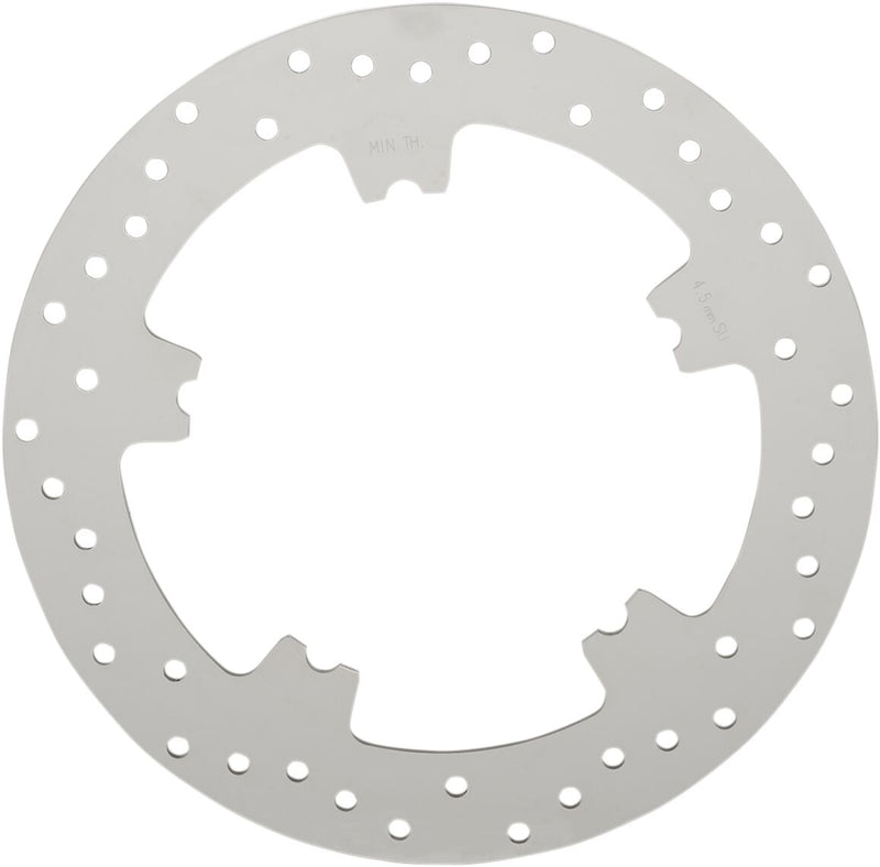 Drag Specialties Polished Stainless Steel Drilled Brake Rotor Fits Harley-Davidson Dyna, V-Rod Models 2006-2017