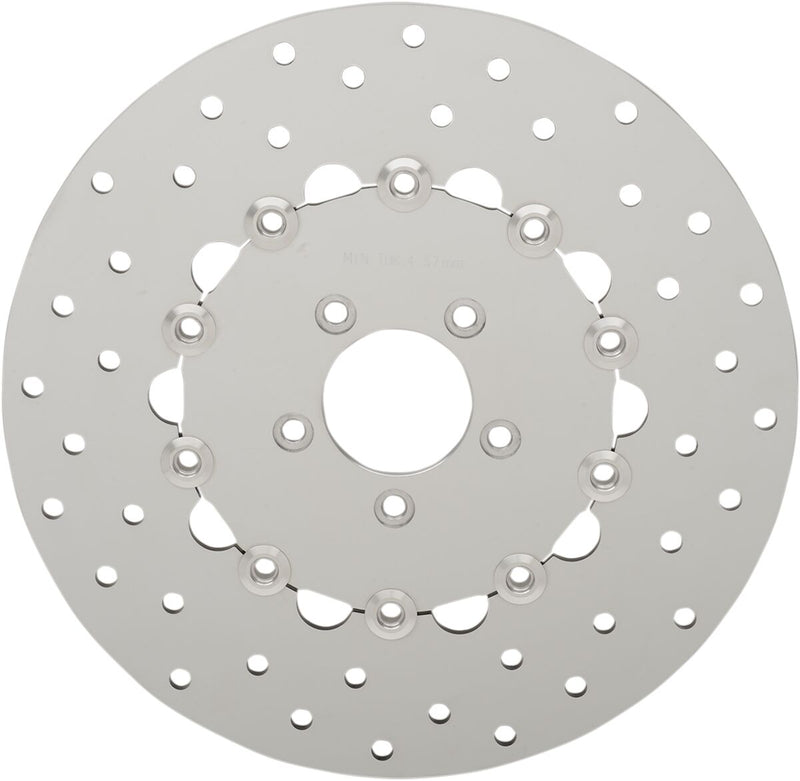 Drag Specialties Polished Stainless Steel Drilled Brake Rotor Fits Harley-Davidson Dyna Models 2006-2010