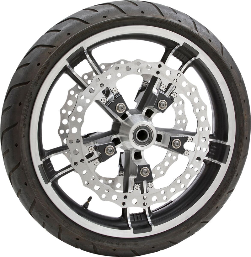 Arlen Ness 14 in. Left Side Big Brake Jagged Floating Rotor Kit for 2014-2026 Harley-Davidson Touring Motorcycles